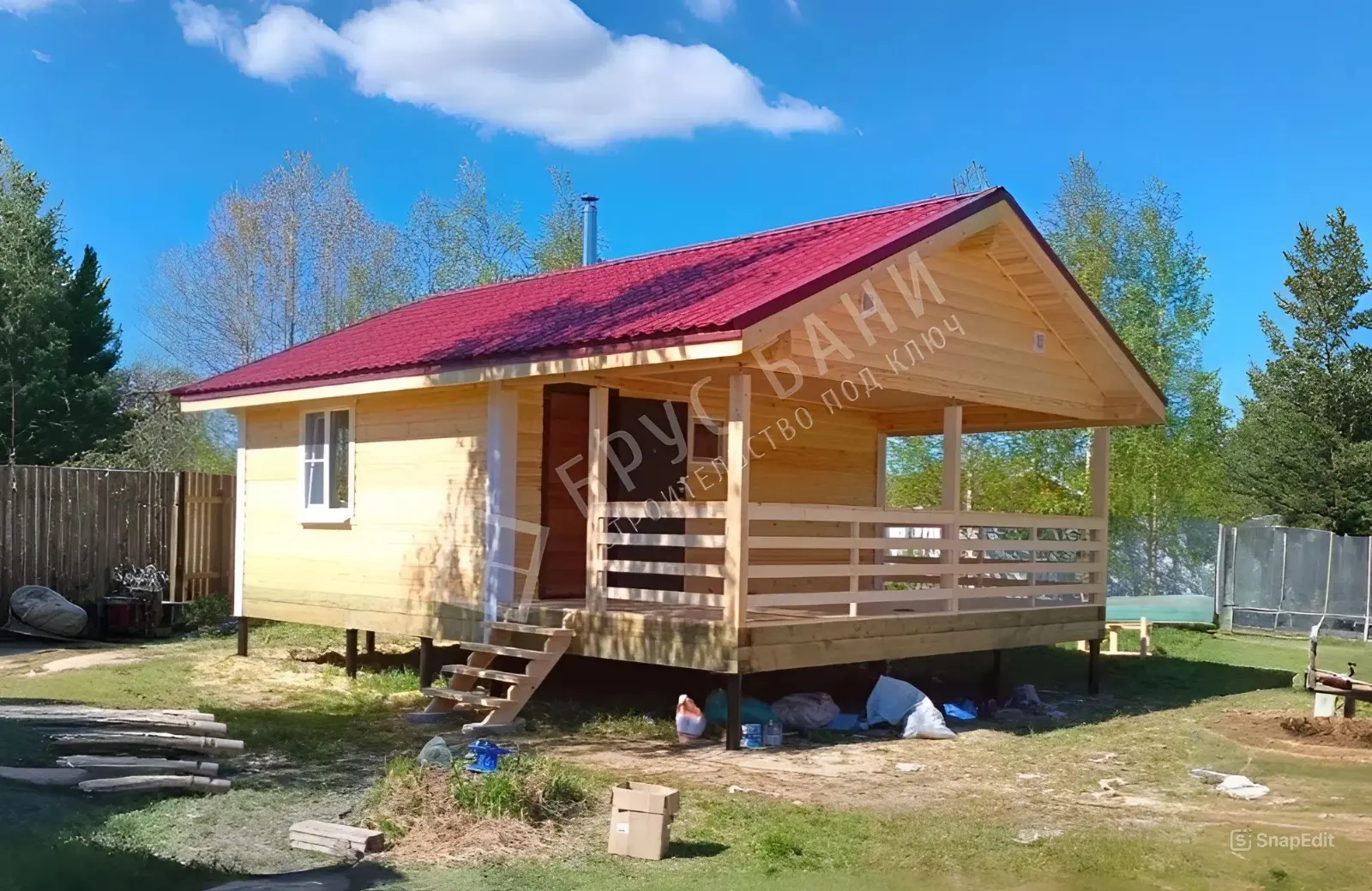 Баня из бруса 6х8. Номер договора 919047