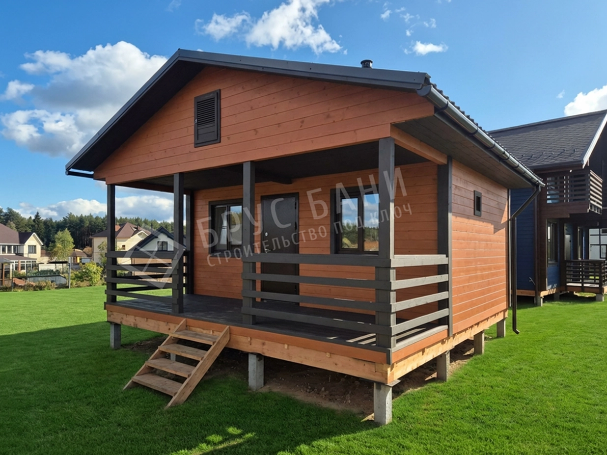 Каркасная баня 6х6