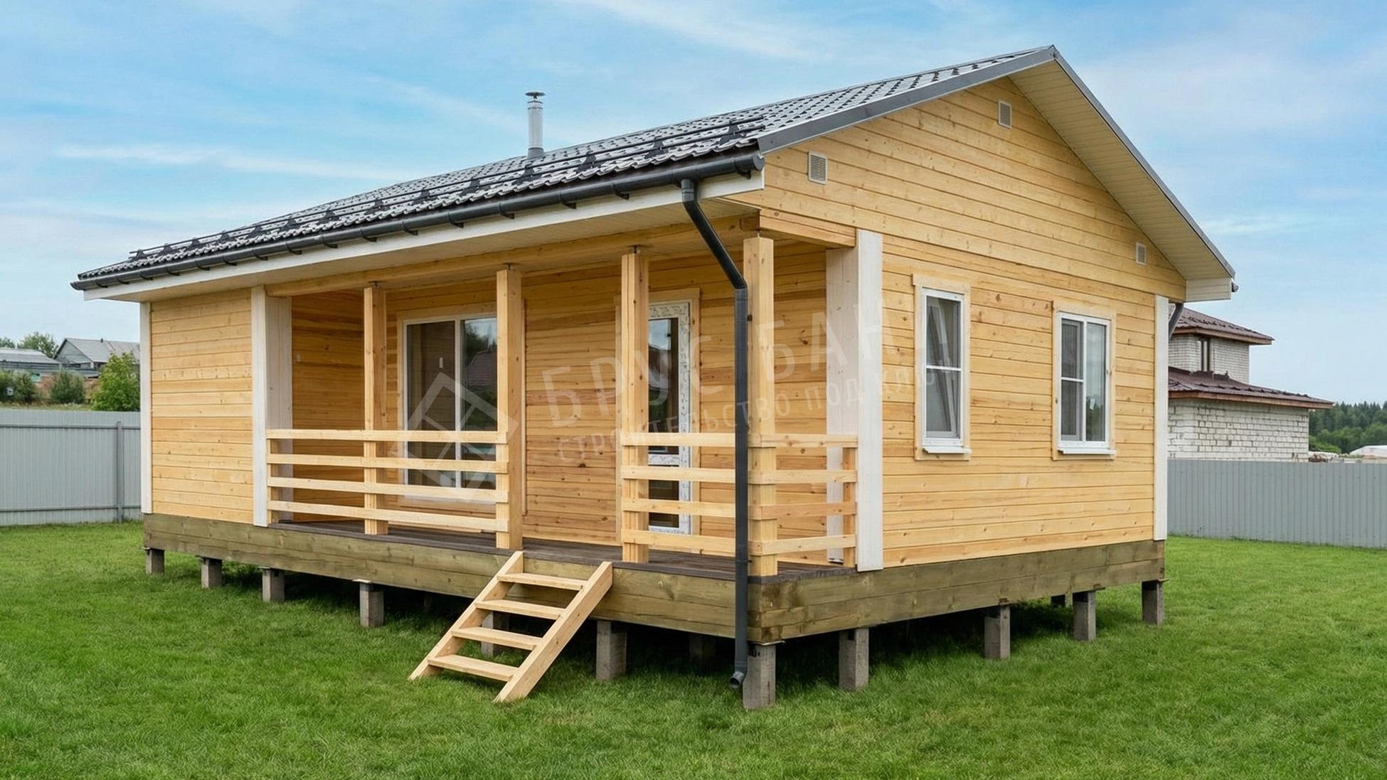 Баня из бруса 6х10 Ельня