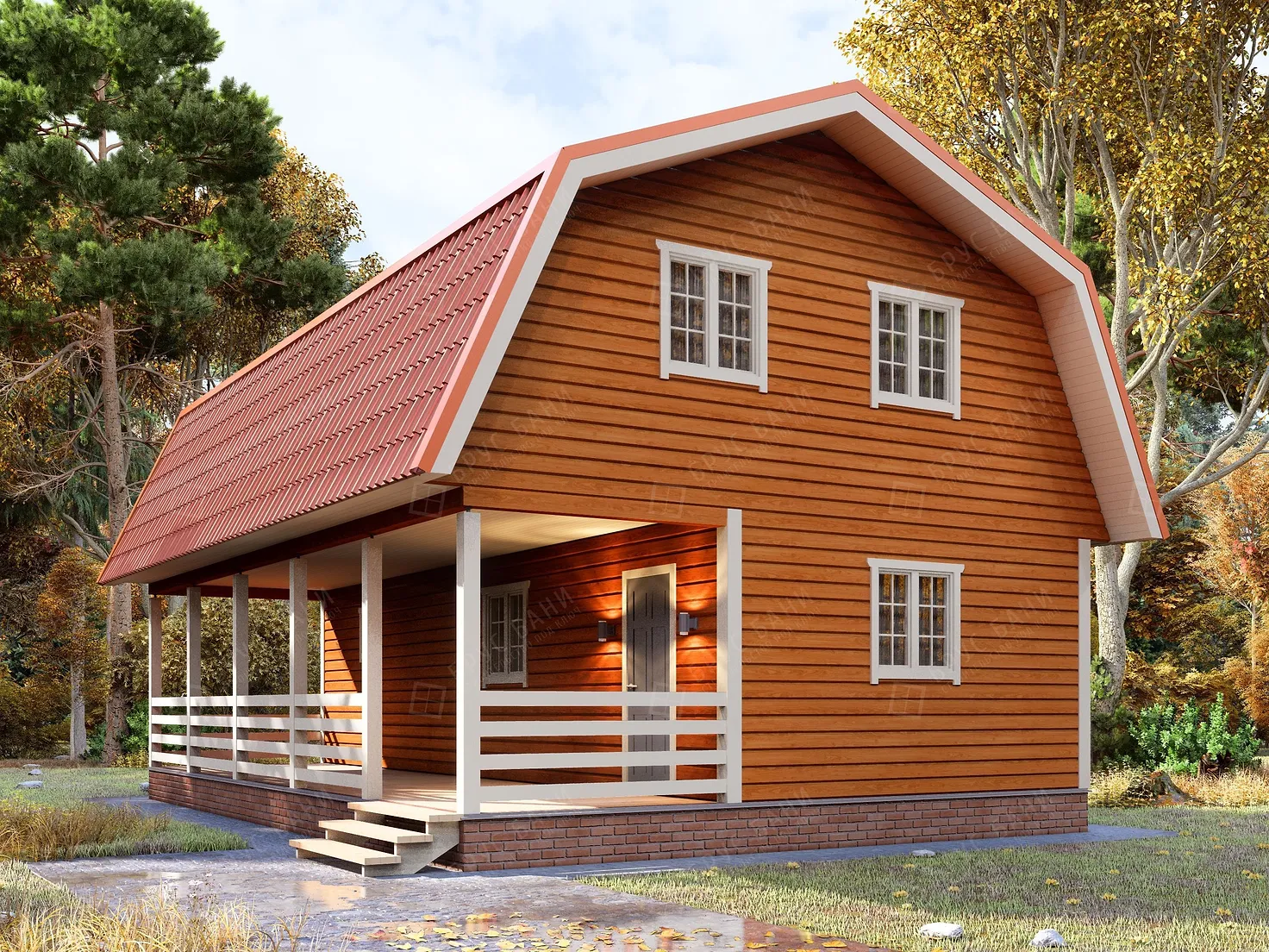 Баня из бруса 7x10.5 