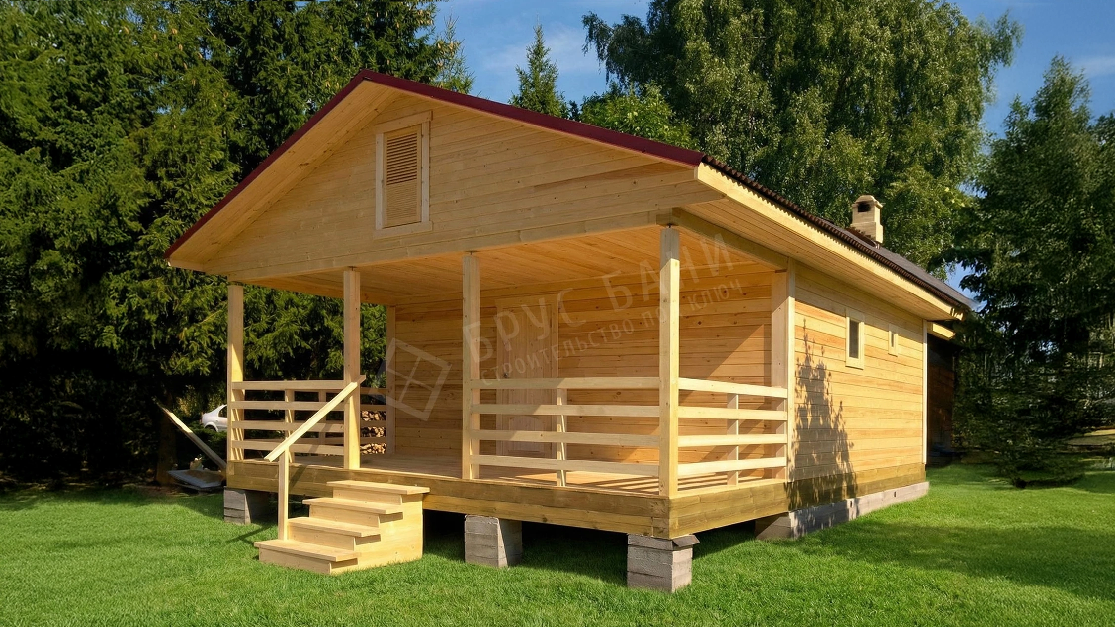 Баня из бруса 6х8.5 Кемь