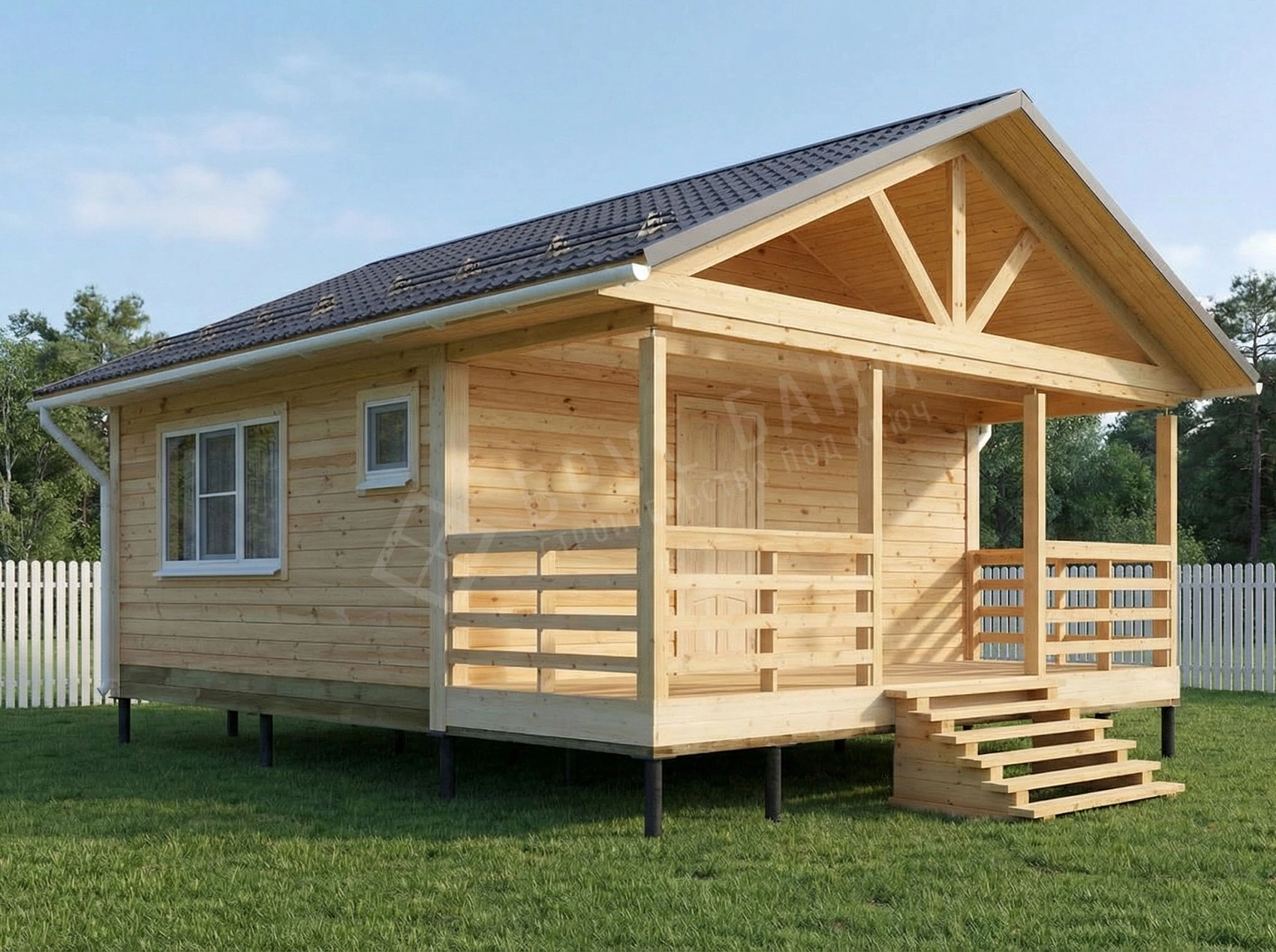 Баня из бруса без покраски