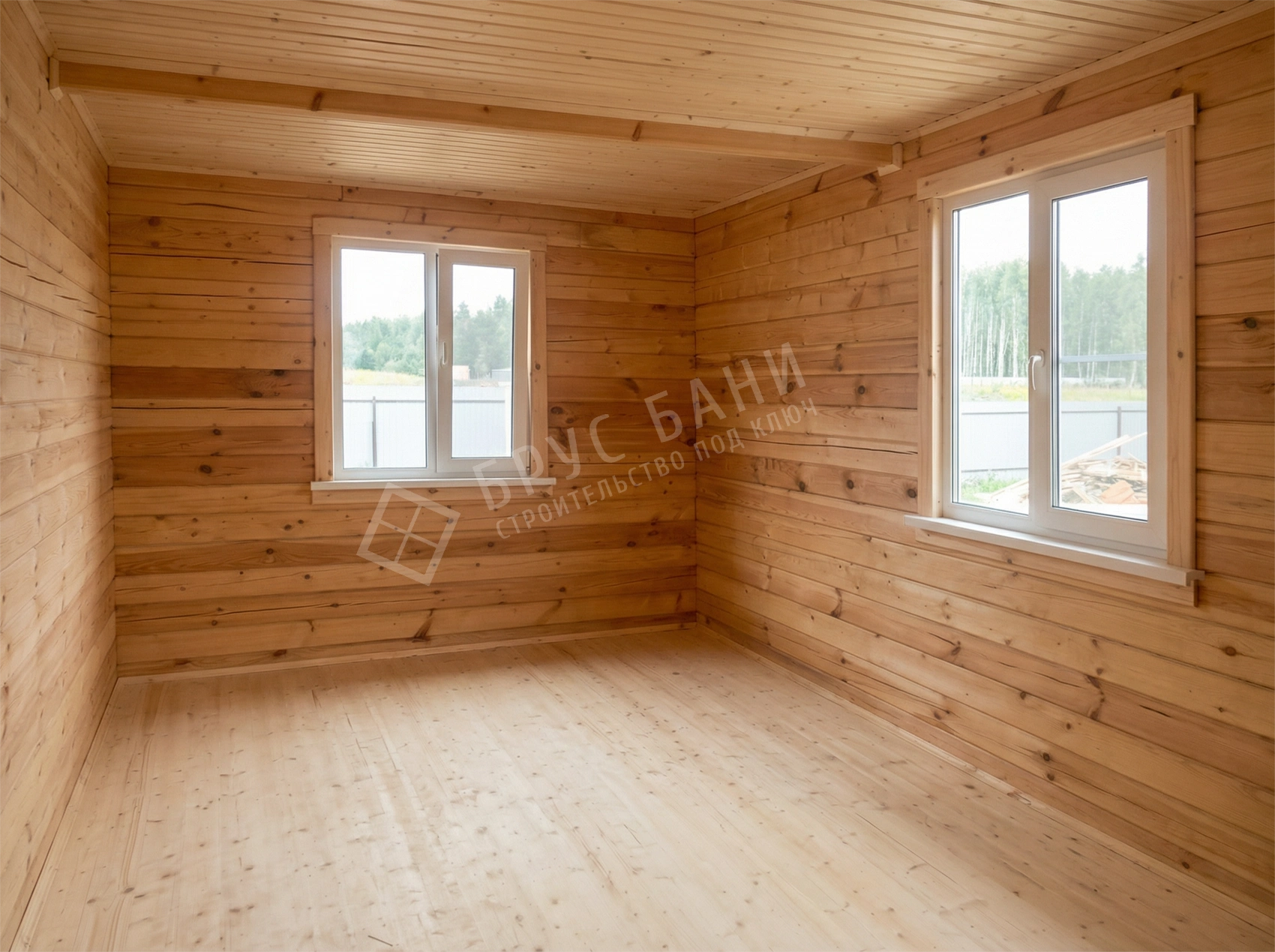 Внутренняя отделка дома из бруса 6х8