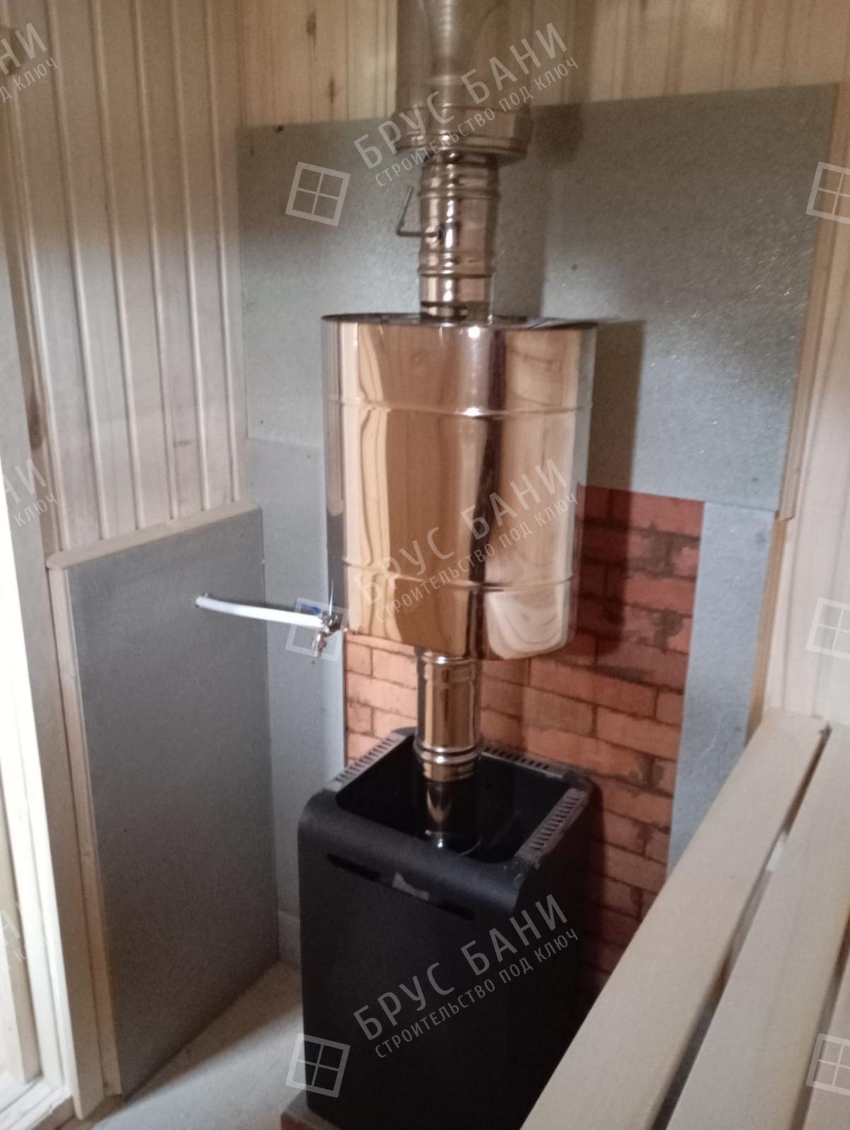печь в бане из бруса 6х6