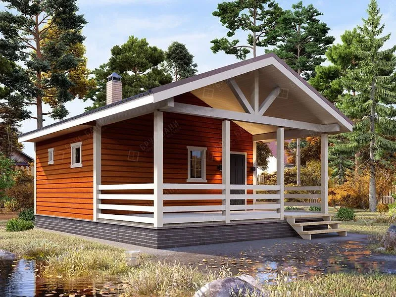 Баня из бруса Ржев 6x8