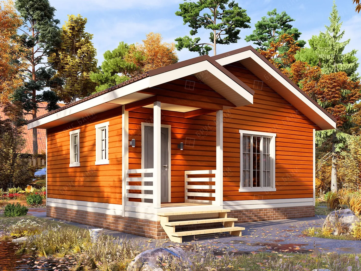 Баня из бруса 8x6 