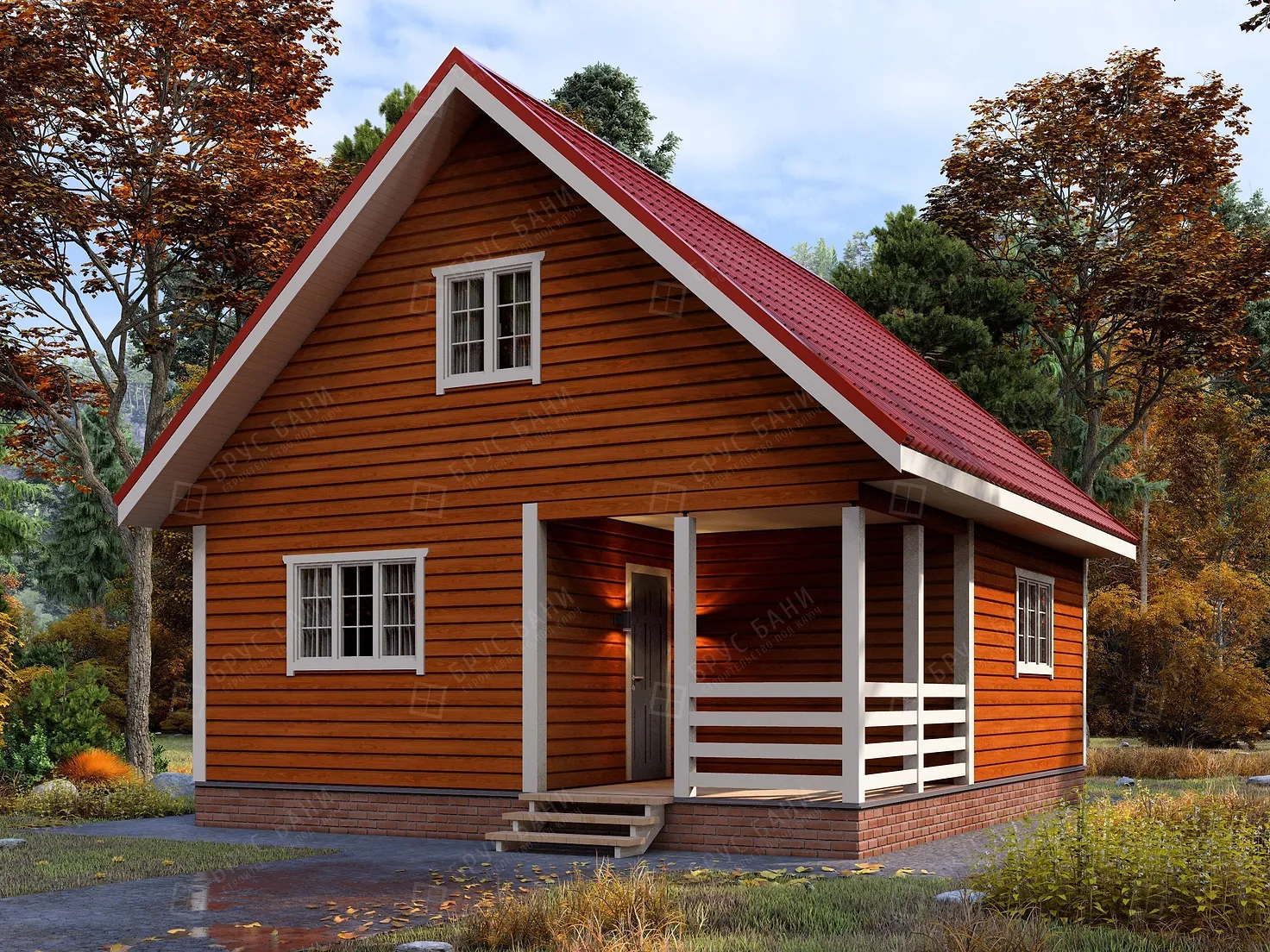 Баня из бруса 7x8 