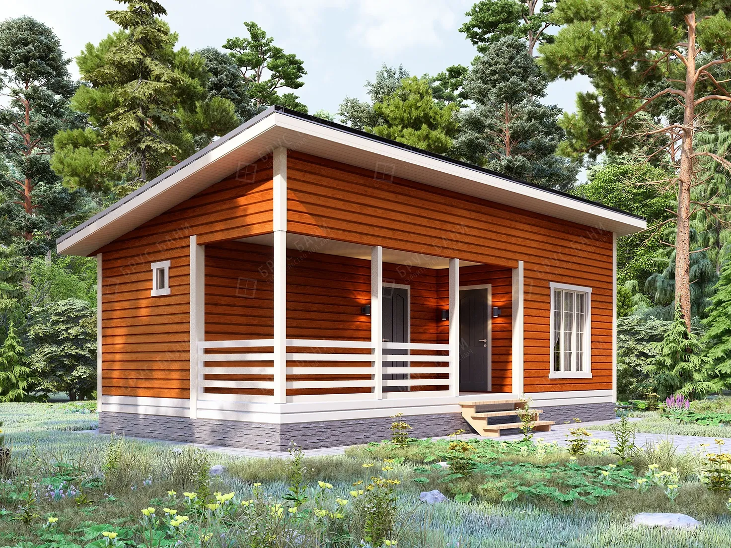 Баня из бруса 5x10 