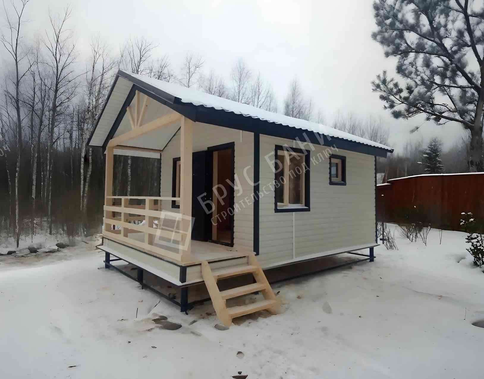 Каркасная баня 4х6 Тихвин