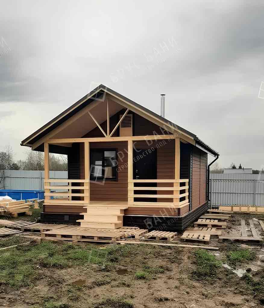 Каркасная баня 5х8 Выборг