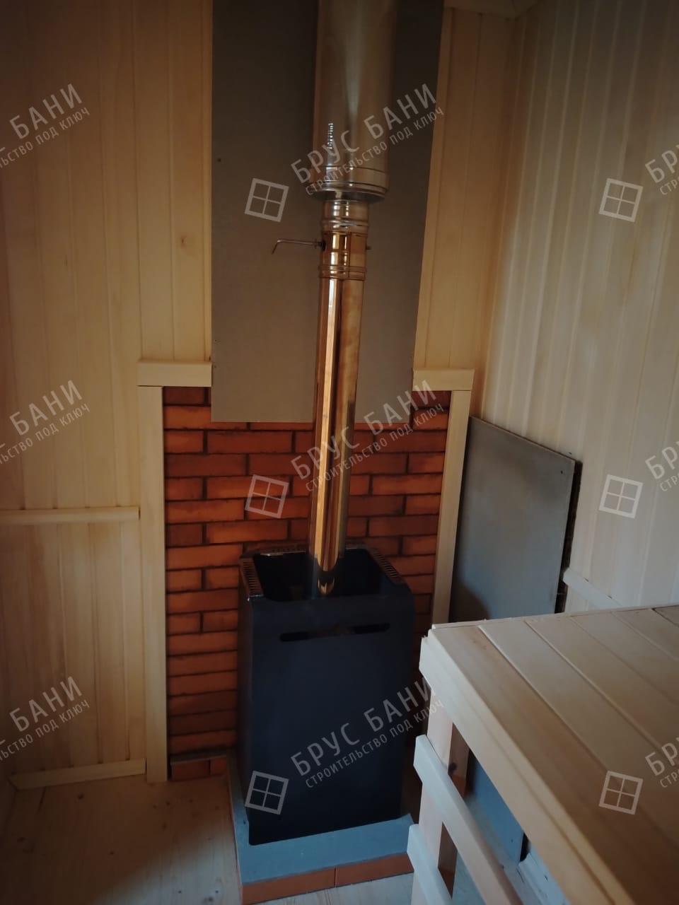 Печь в бане из бруса 3х6