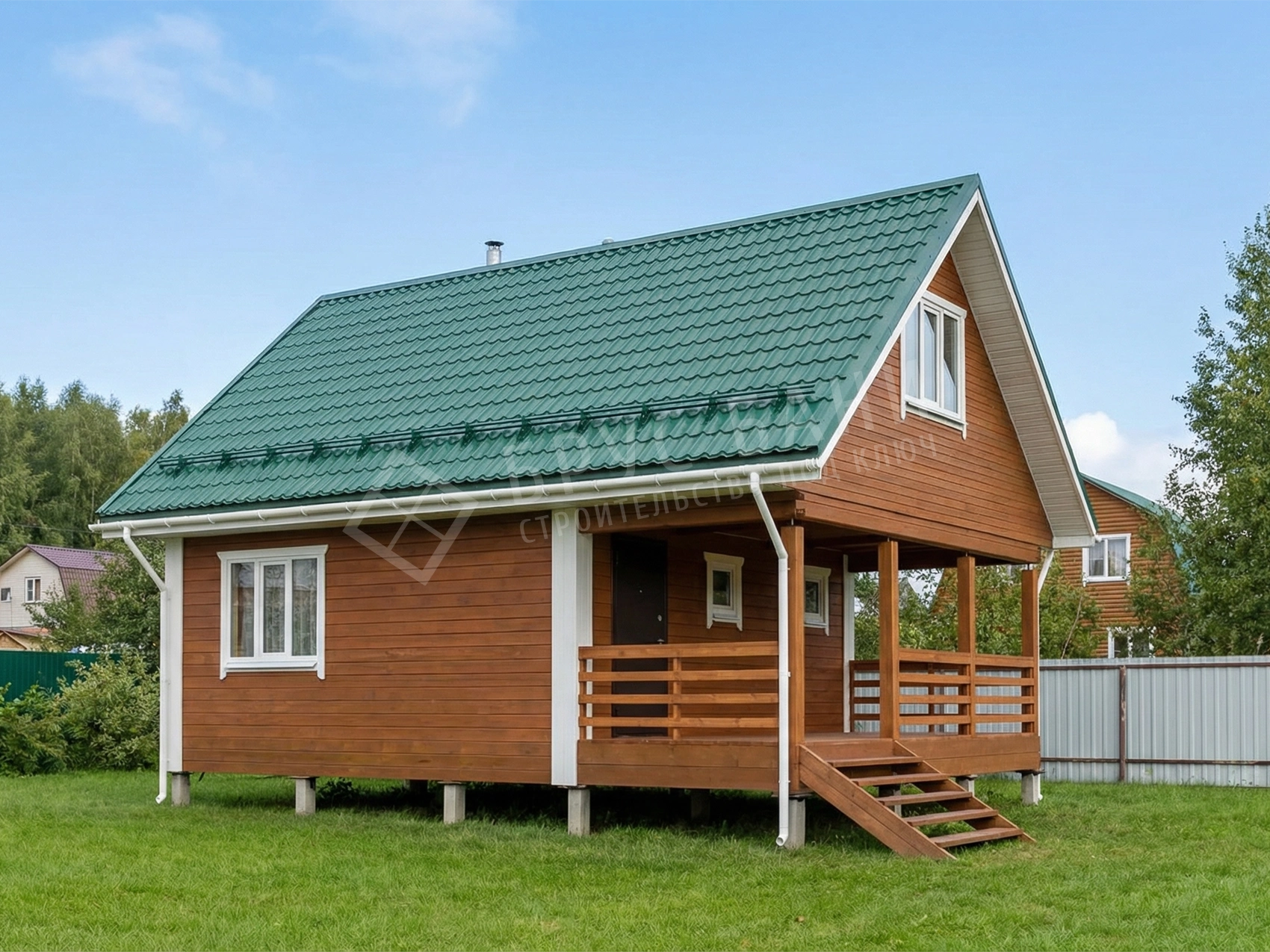 Баня из бруса вид сбоку