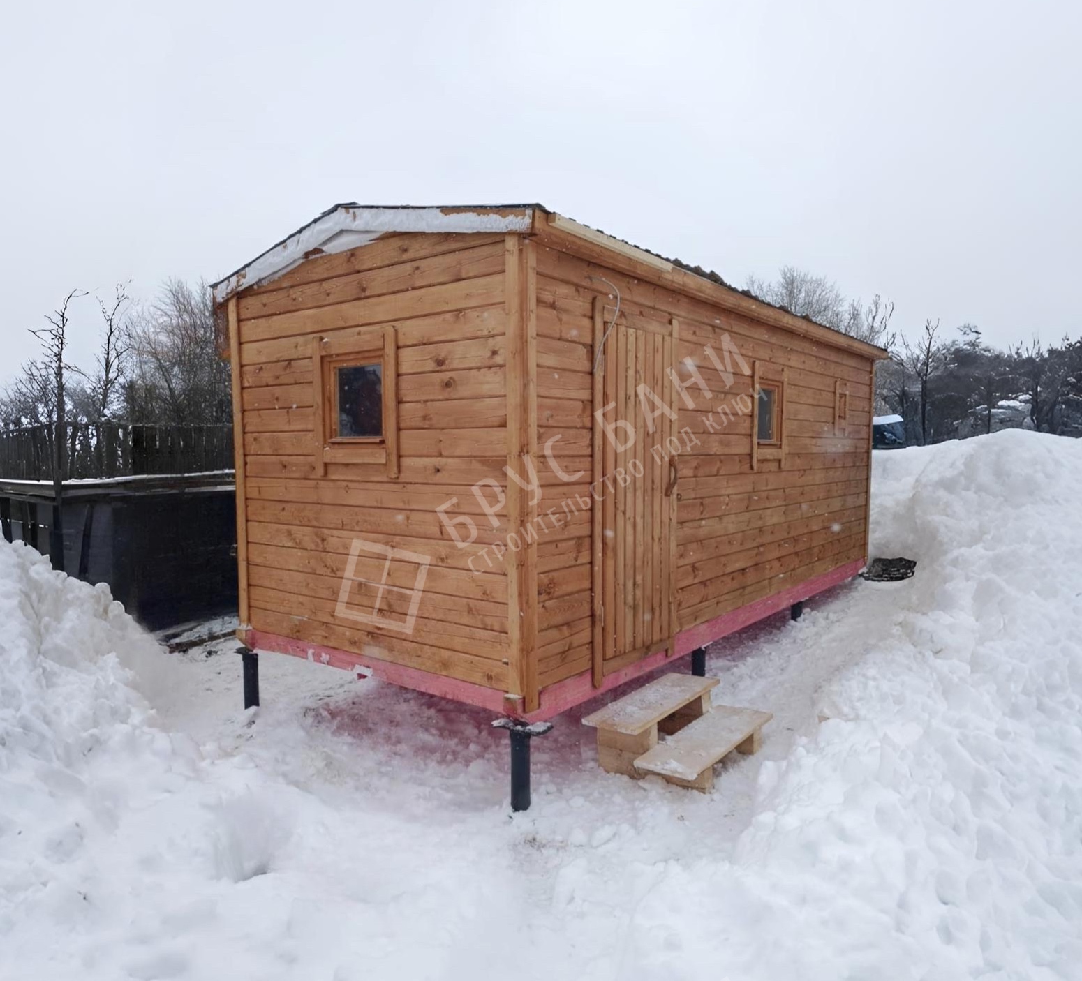 Готовая баня 2.3х6 Емеля