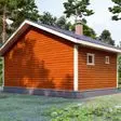 Баня из бруса 5x8 - фотография сзади