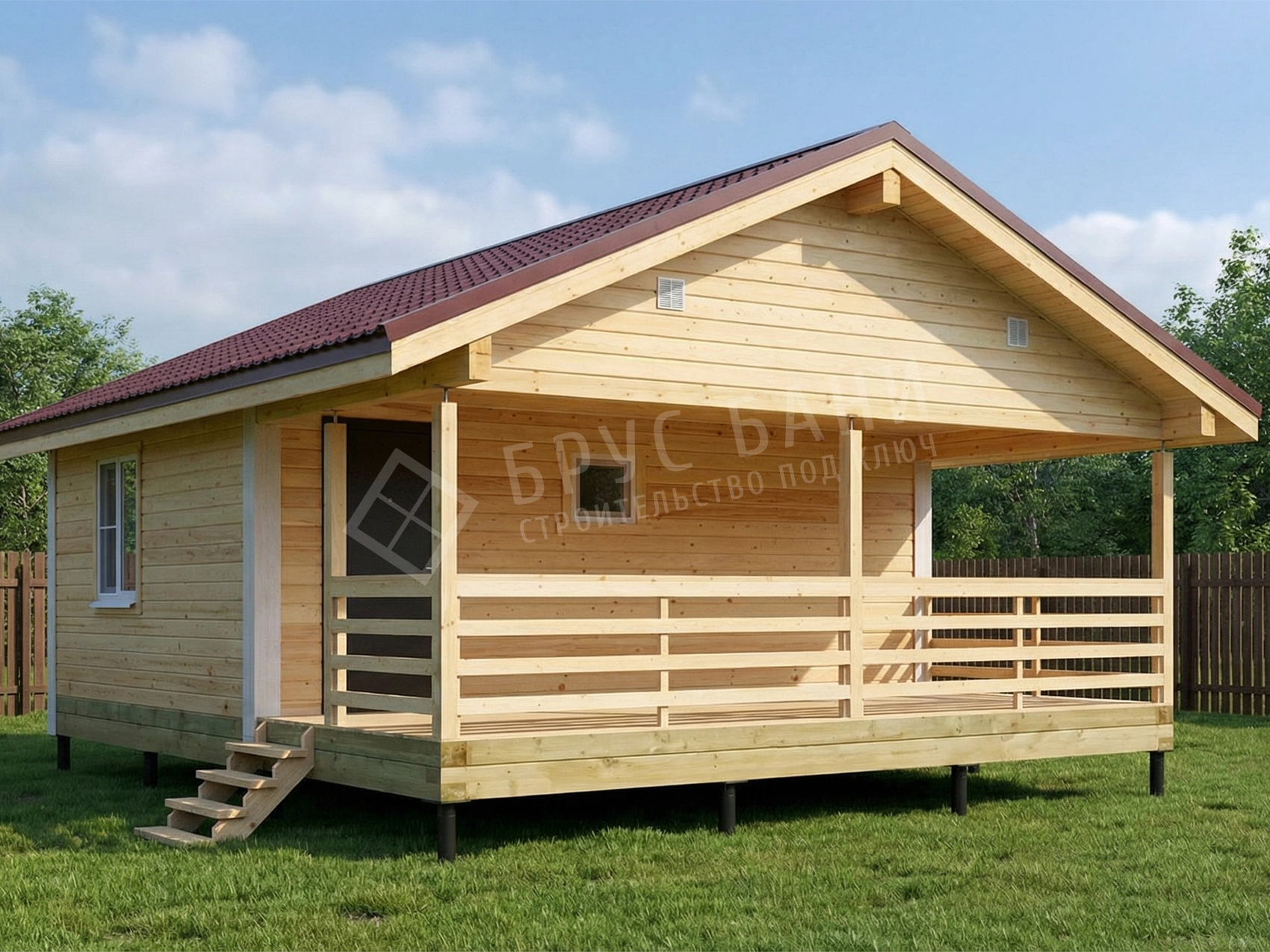 Баня из бруса 6х8