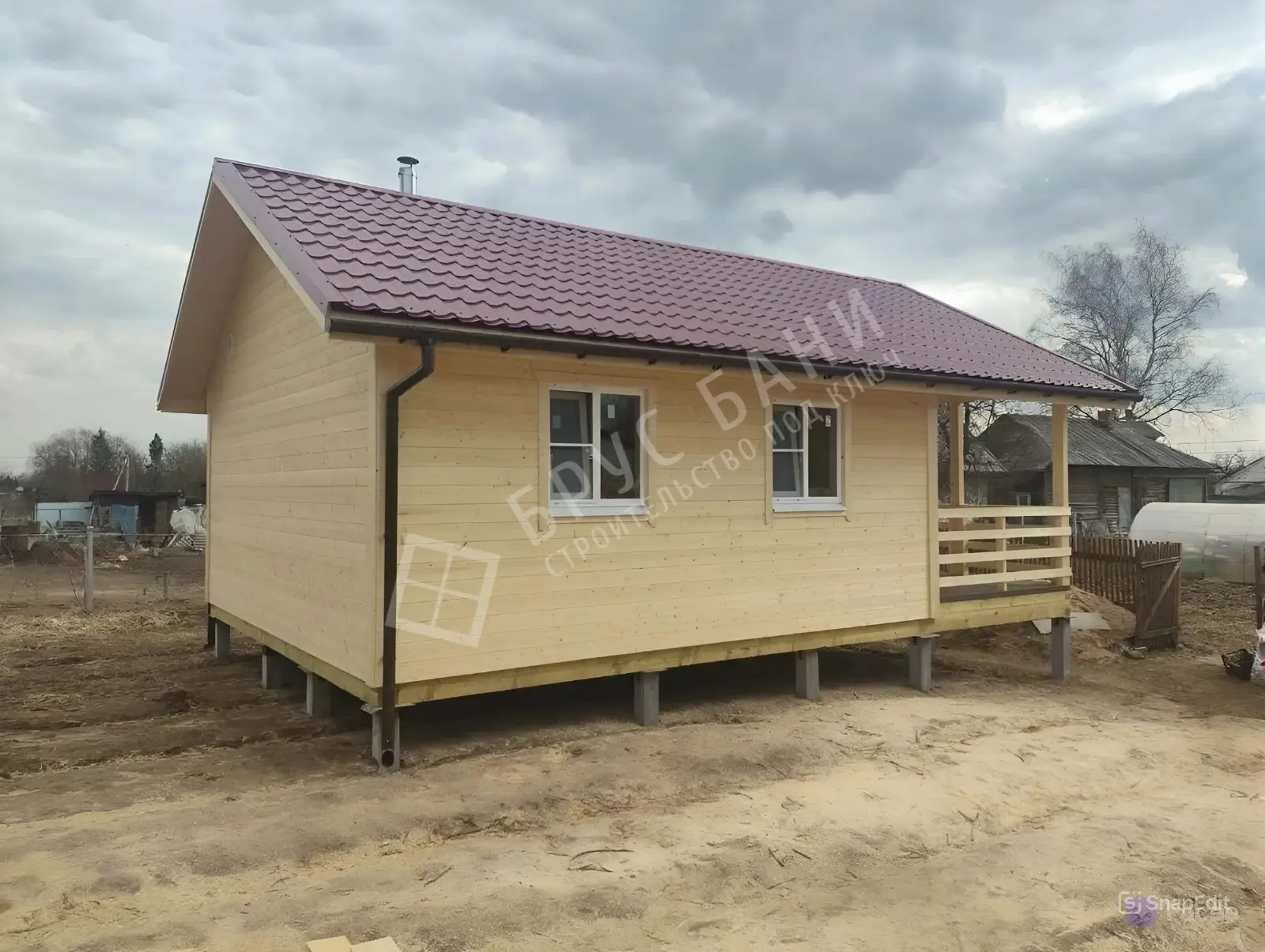 Каркасная баня 6х8,5