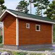 Баня из бруса 2.5x6 - фотография сзади