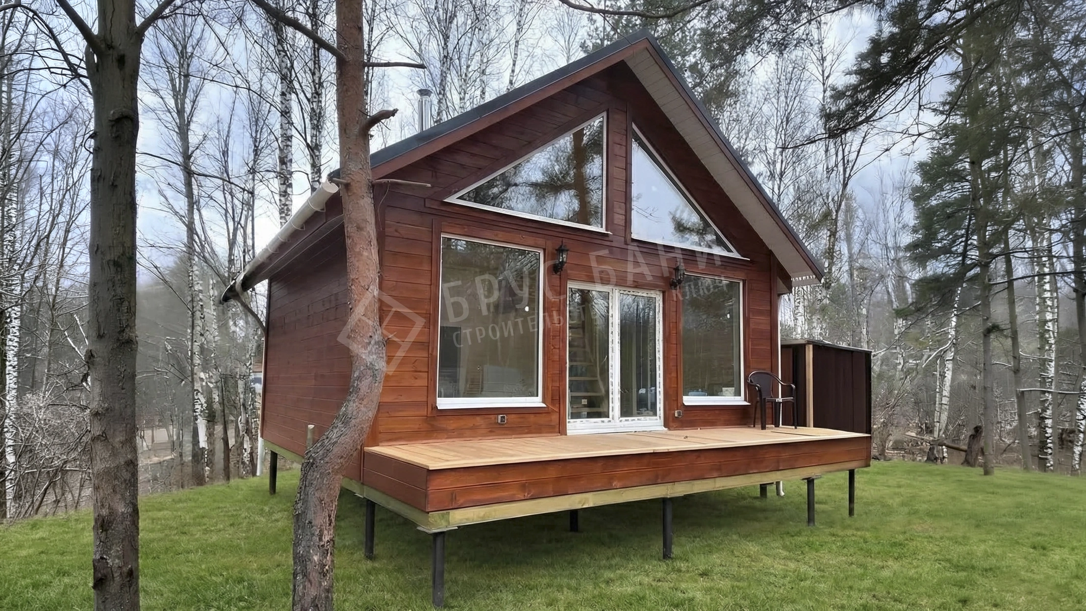 Каркасная баня 5х6 Высоцк