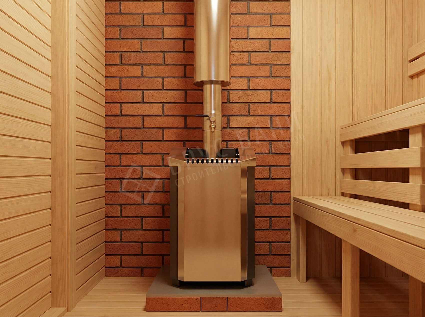 Печь с котлом самоварного типа