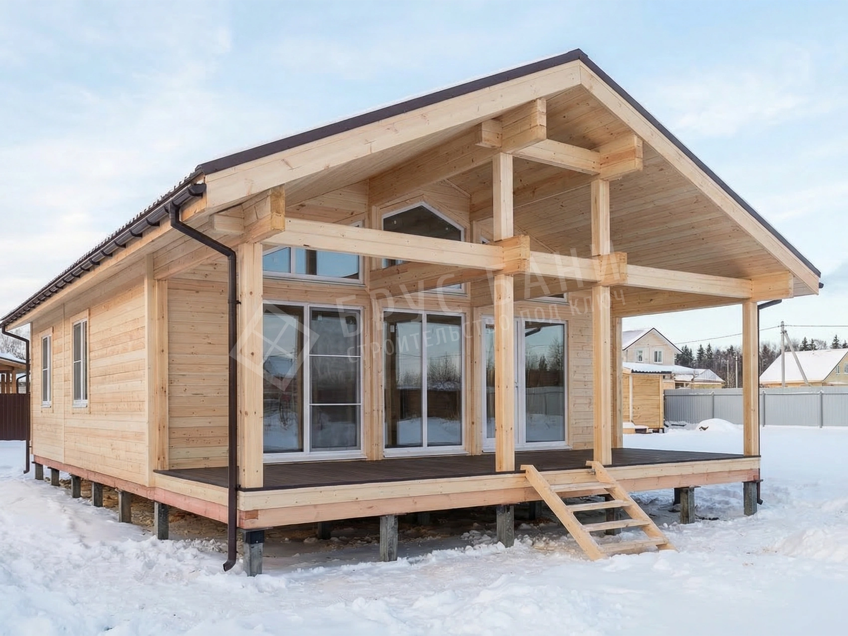 Каркасная баня 8x9
