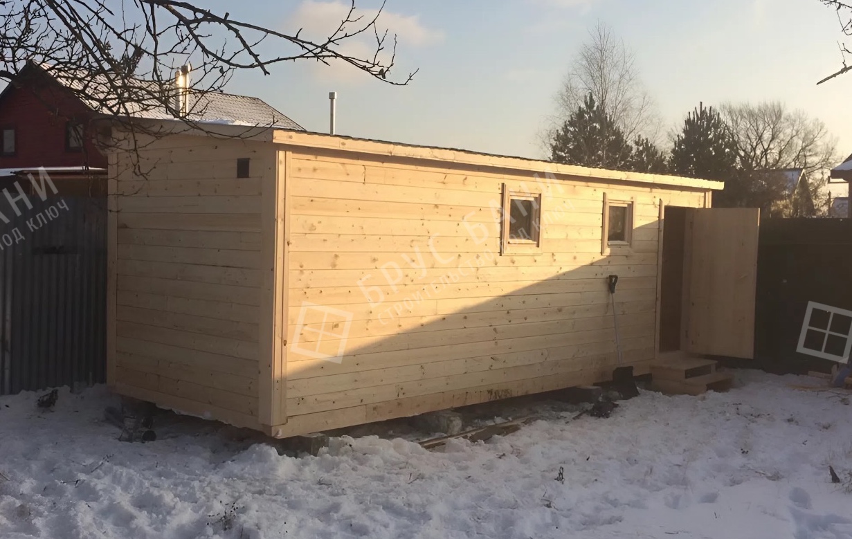 Готовая баня 2.3х7 Кама