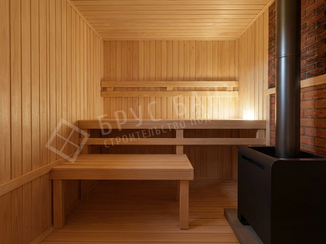 Парная в каркасной бане 6х6