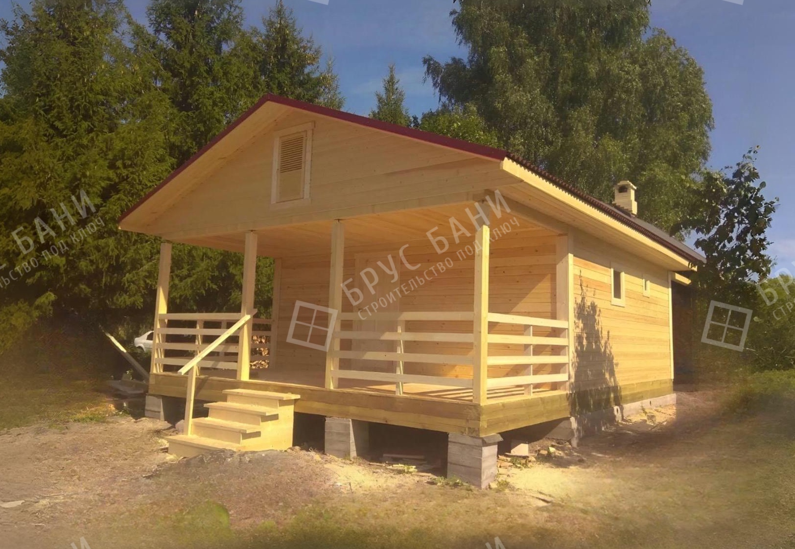 Баня из бруса 6х8.5 Кемь