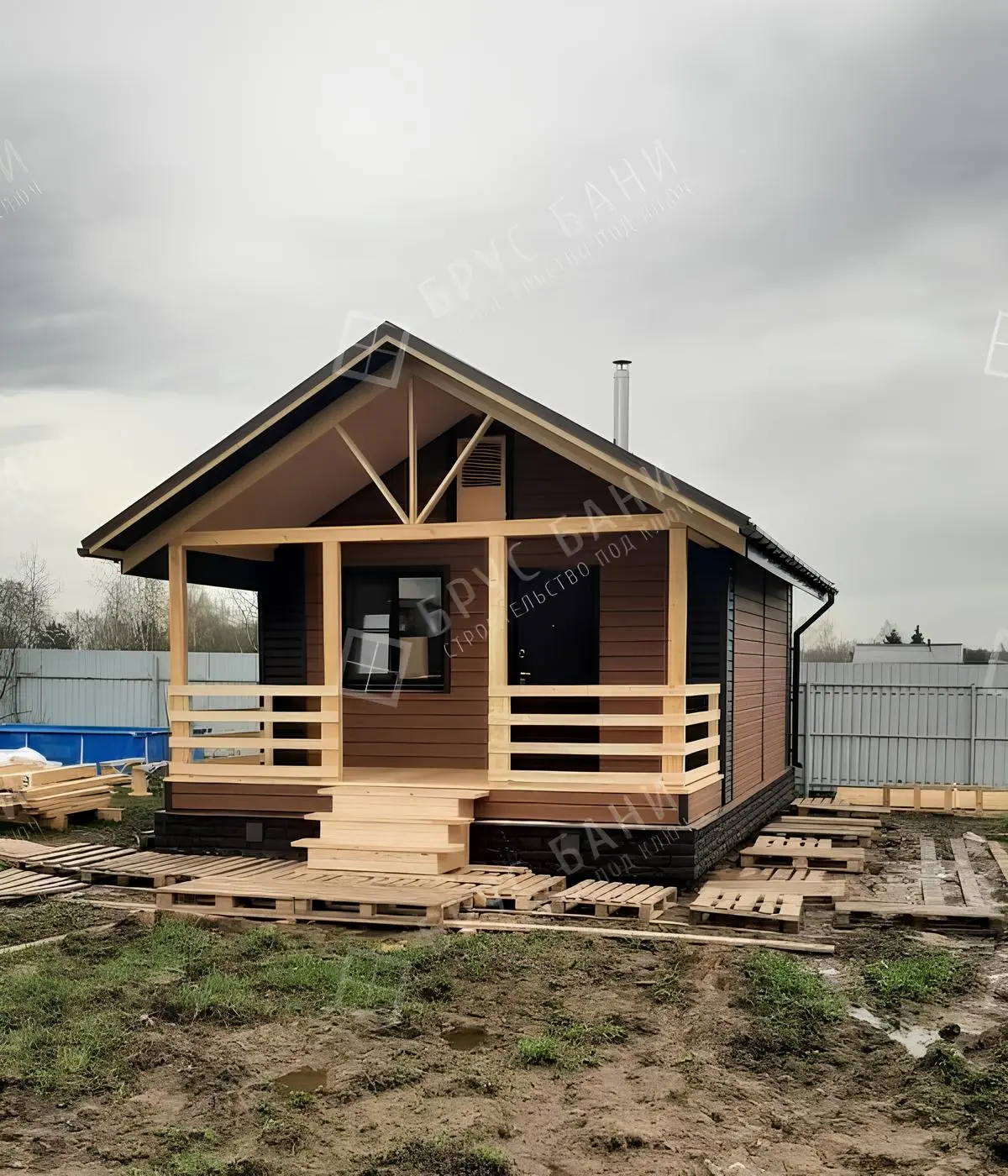  Каркасная баня 5х8. номер договора 670551