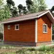 Баня из бруса 4x6 - фотография сзади