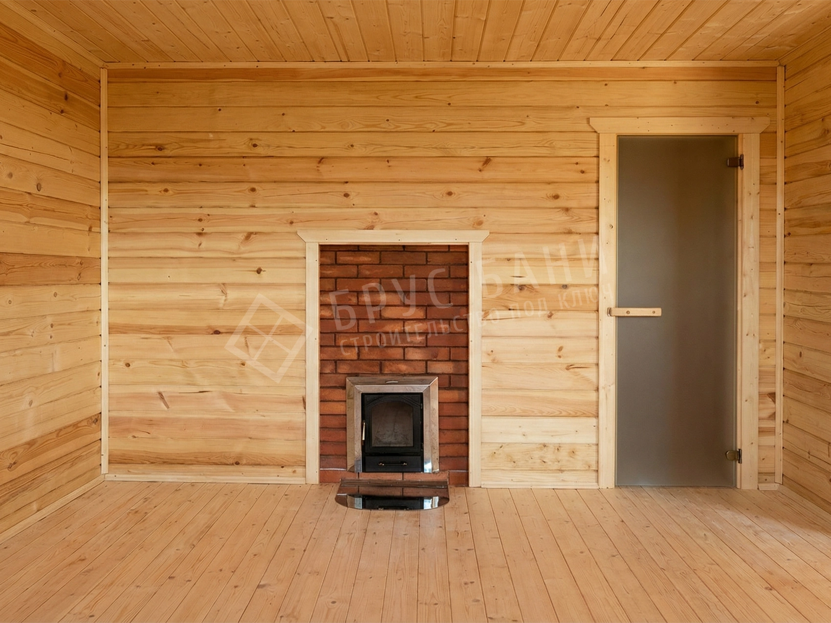 Комната отдыха в бане из бруса 6х7