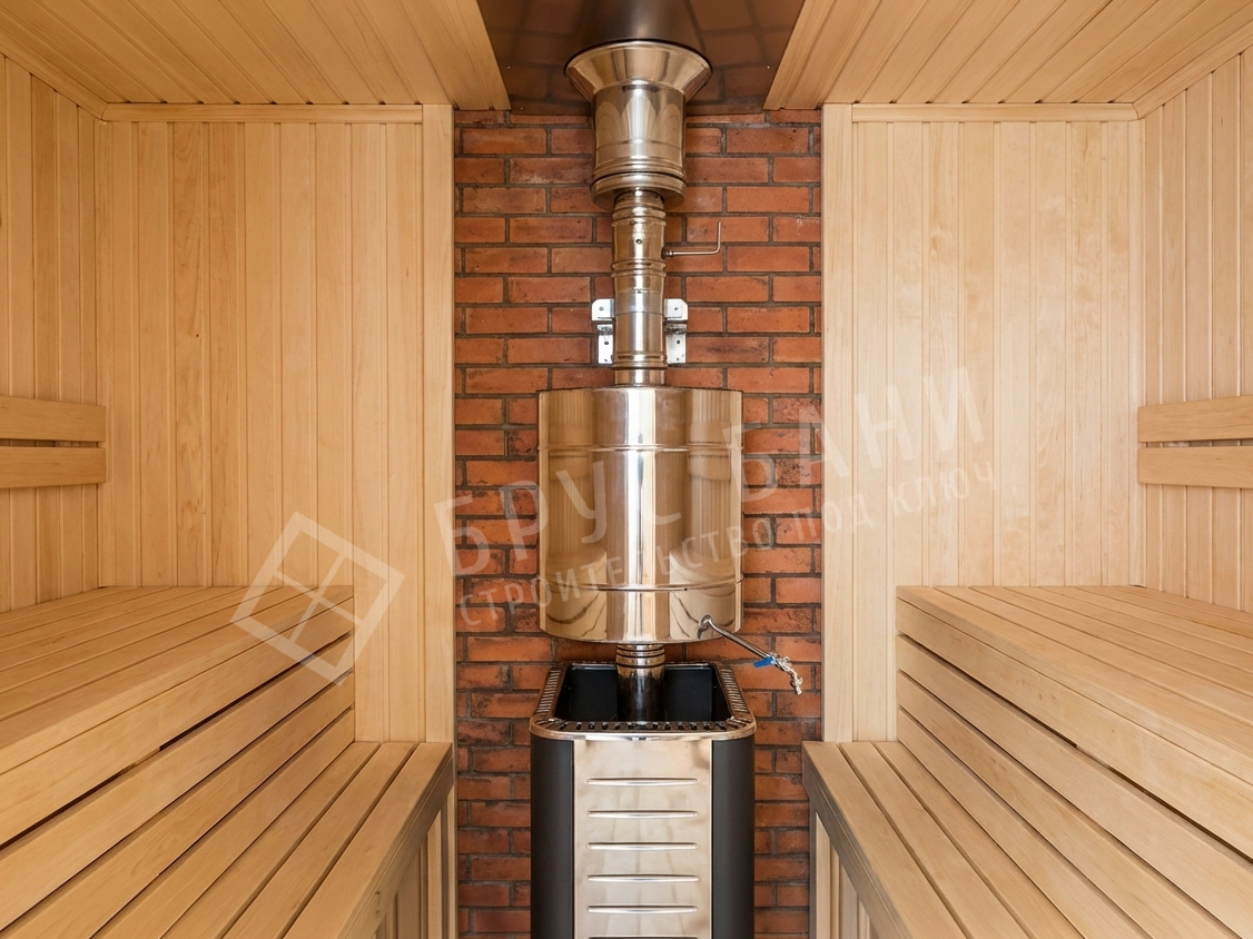 Печь в каркасной бане 5х7