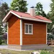 Баня из бруса 2.5x4 - фотография слева