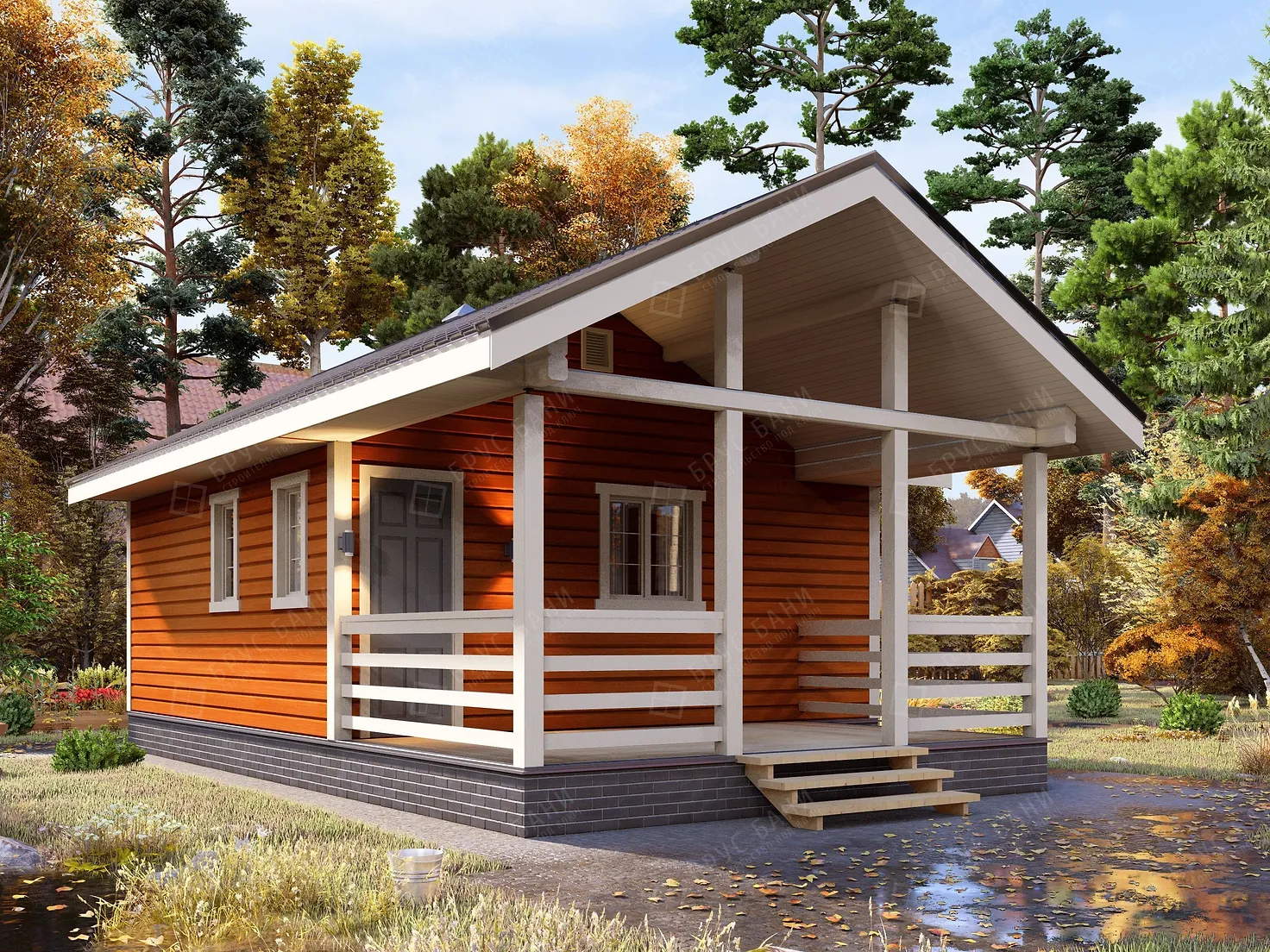 Каркасная баня 6x9