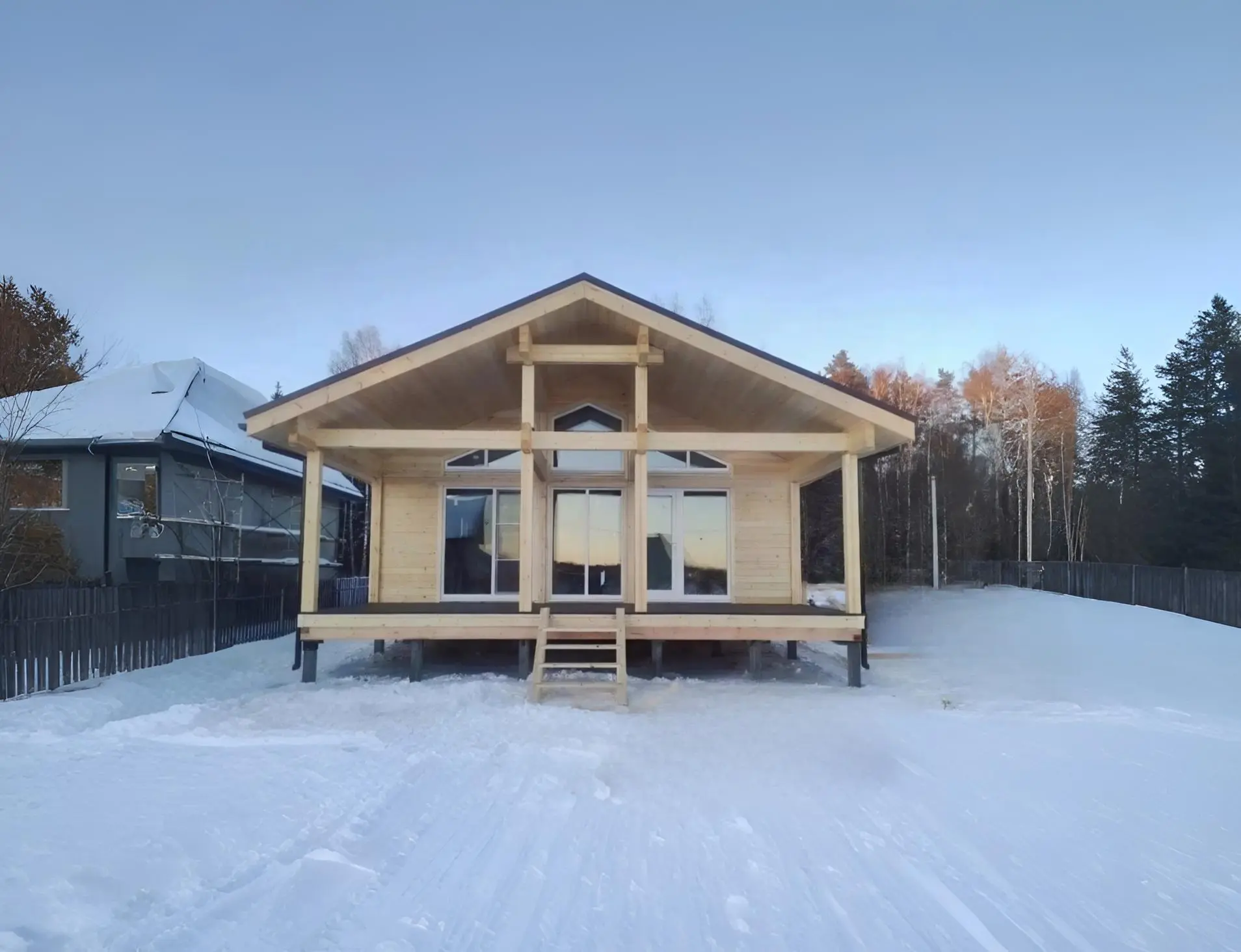 Каркасная баня 9х14