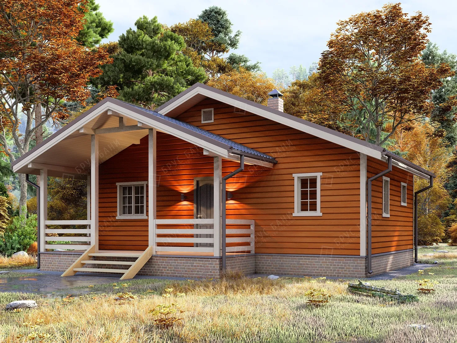 Каркасная баня 9x6