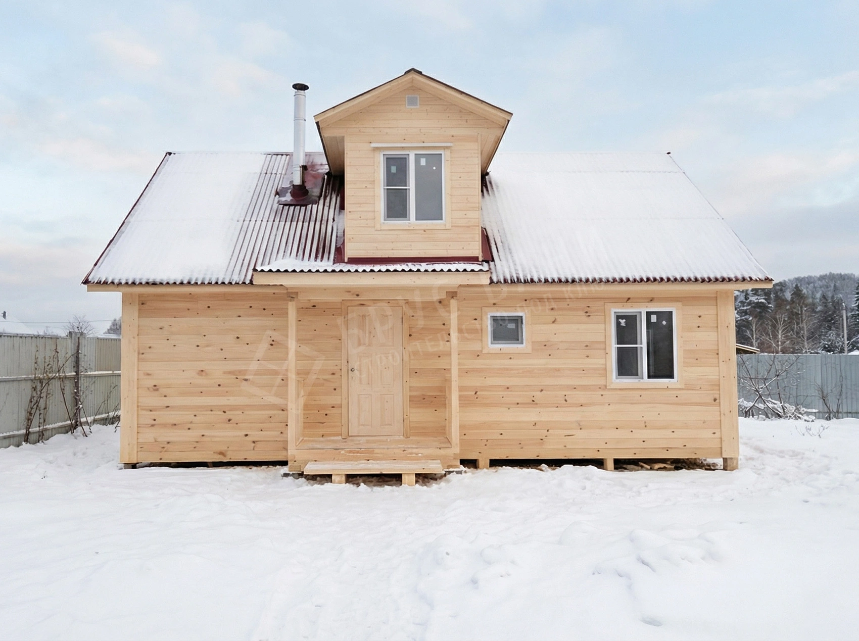 Баня из бруса фасадная часть