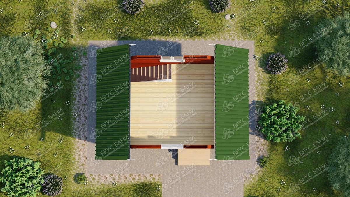 Дом из бруса 4x6 - планировка второго этажа