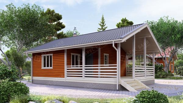 Каркасная баня Шенкурск 7x10