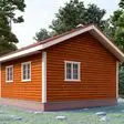 Баня из бруса 6x6 - фотография справа