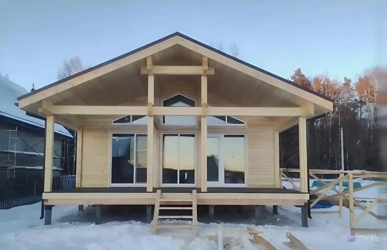 Каркасная баня 9х14