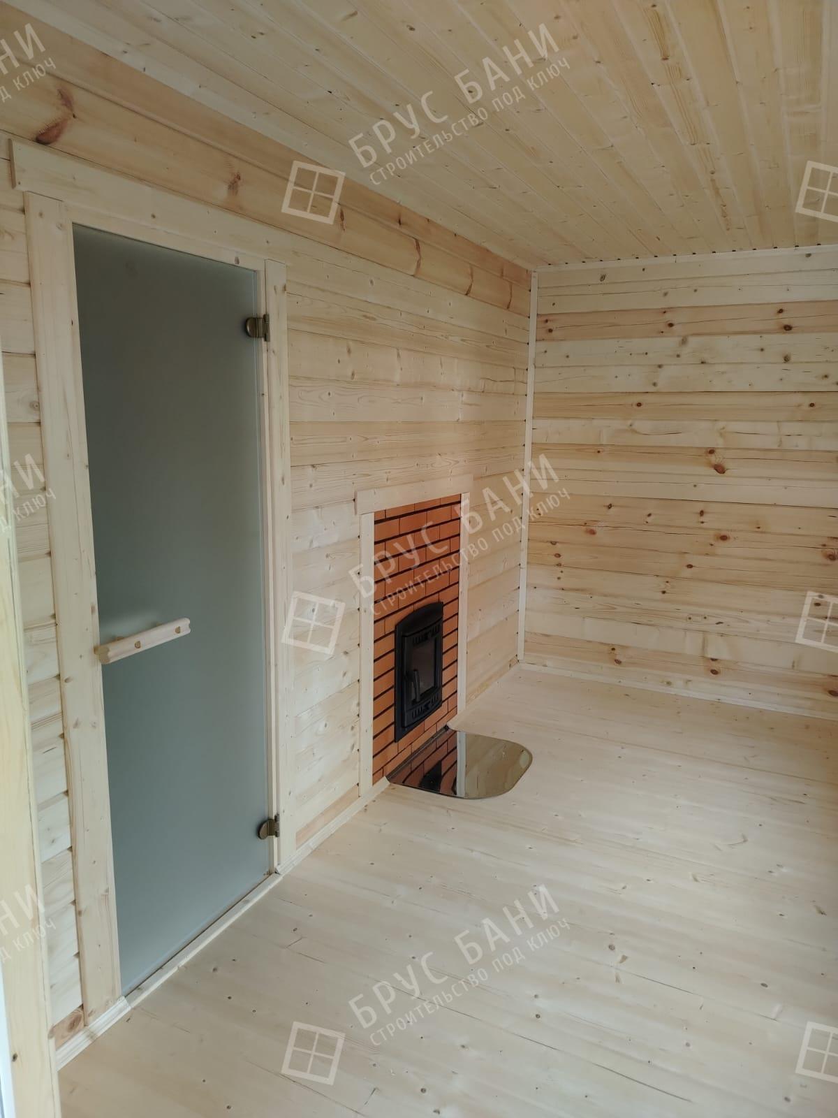 Чистовая отделка в бане из бруса 4.5х6