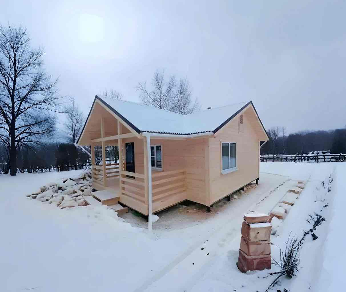 Каркасная баня 6х8