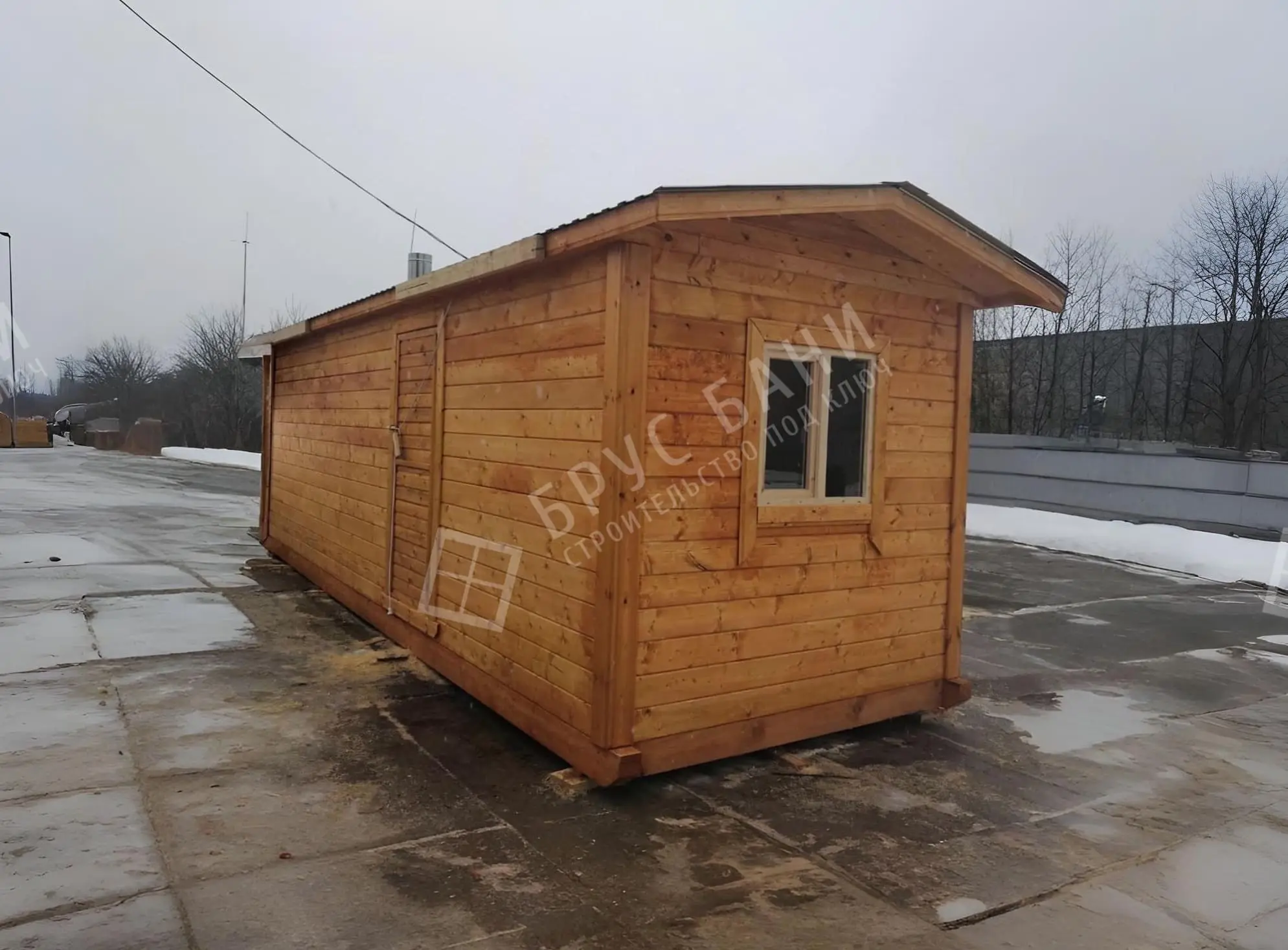Мобильная баня 2,3х7