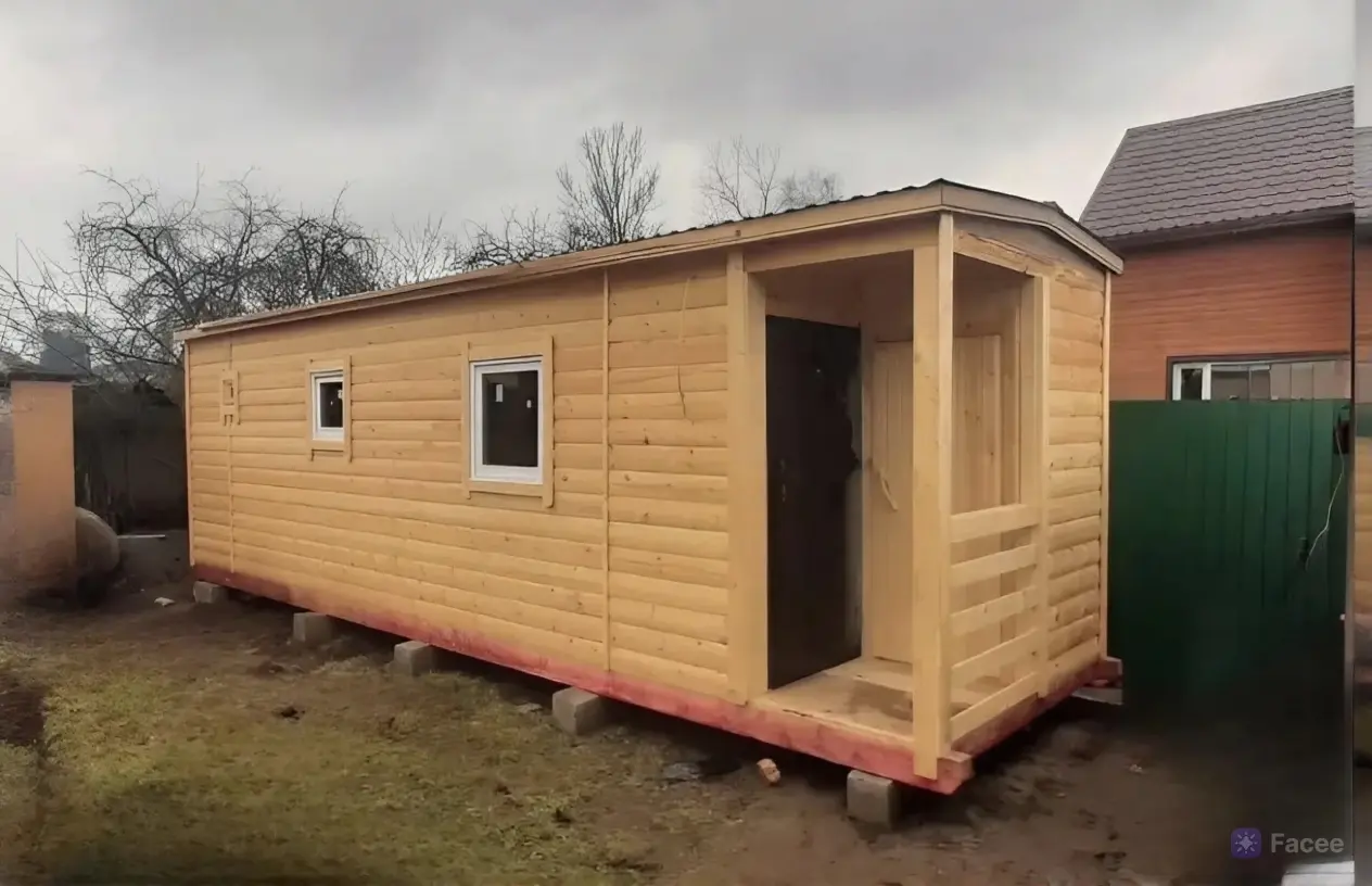 Мобильная баня 2.3х8