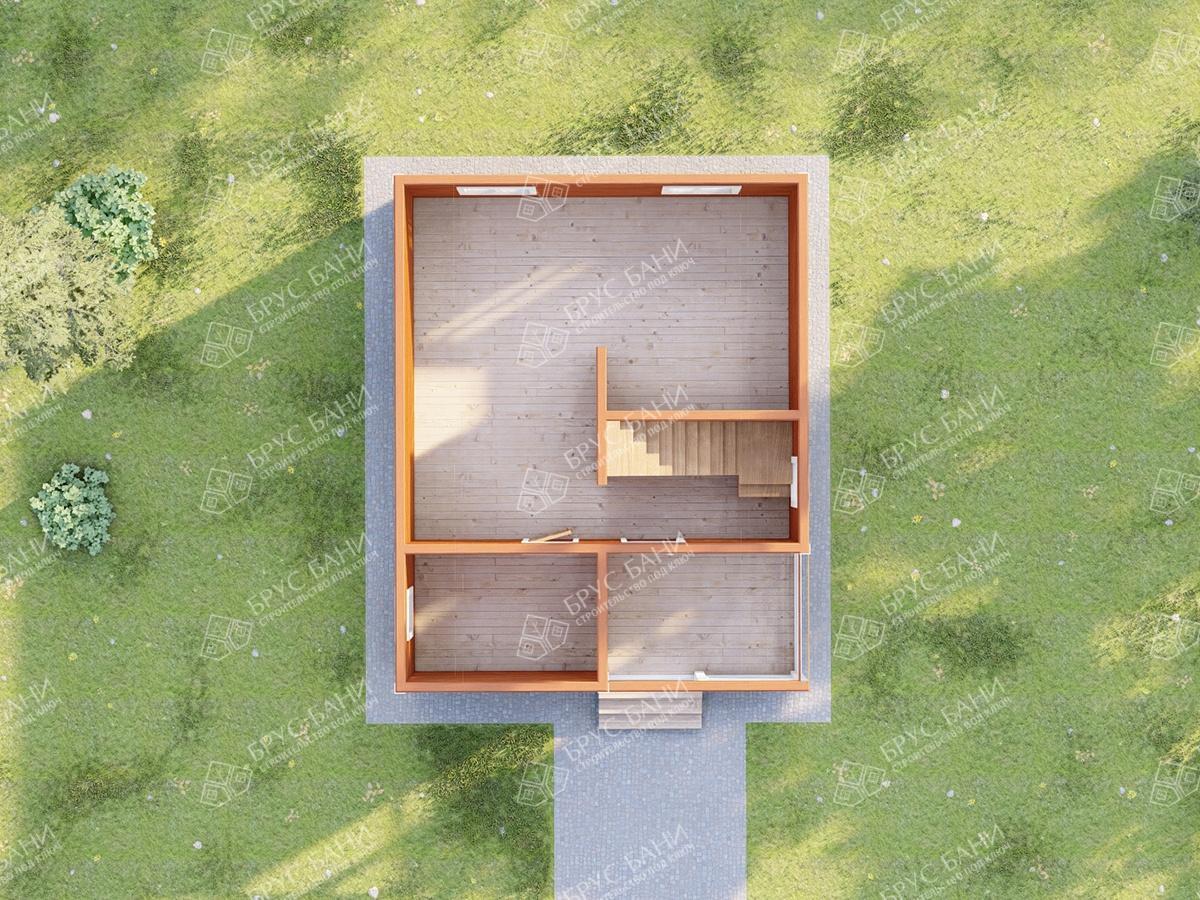 Дом из бруса 6x8 - планировка первого этажа