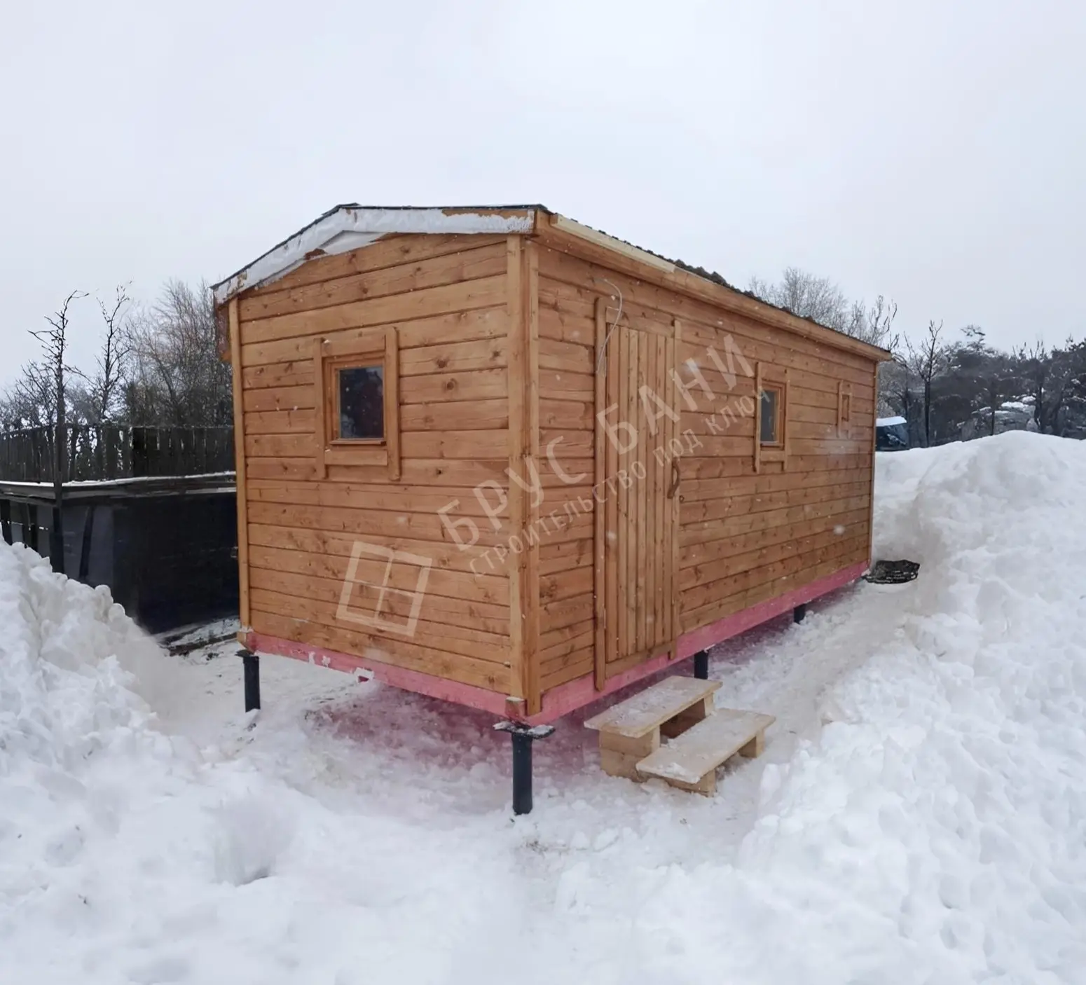 Готовая баня 2.3х6 Емеля