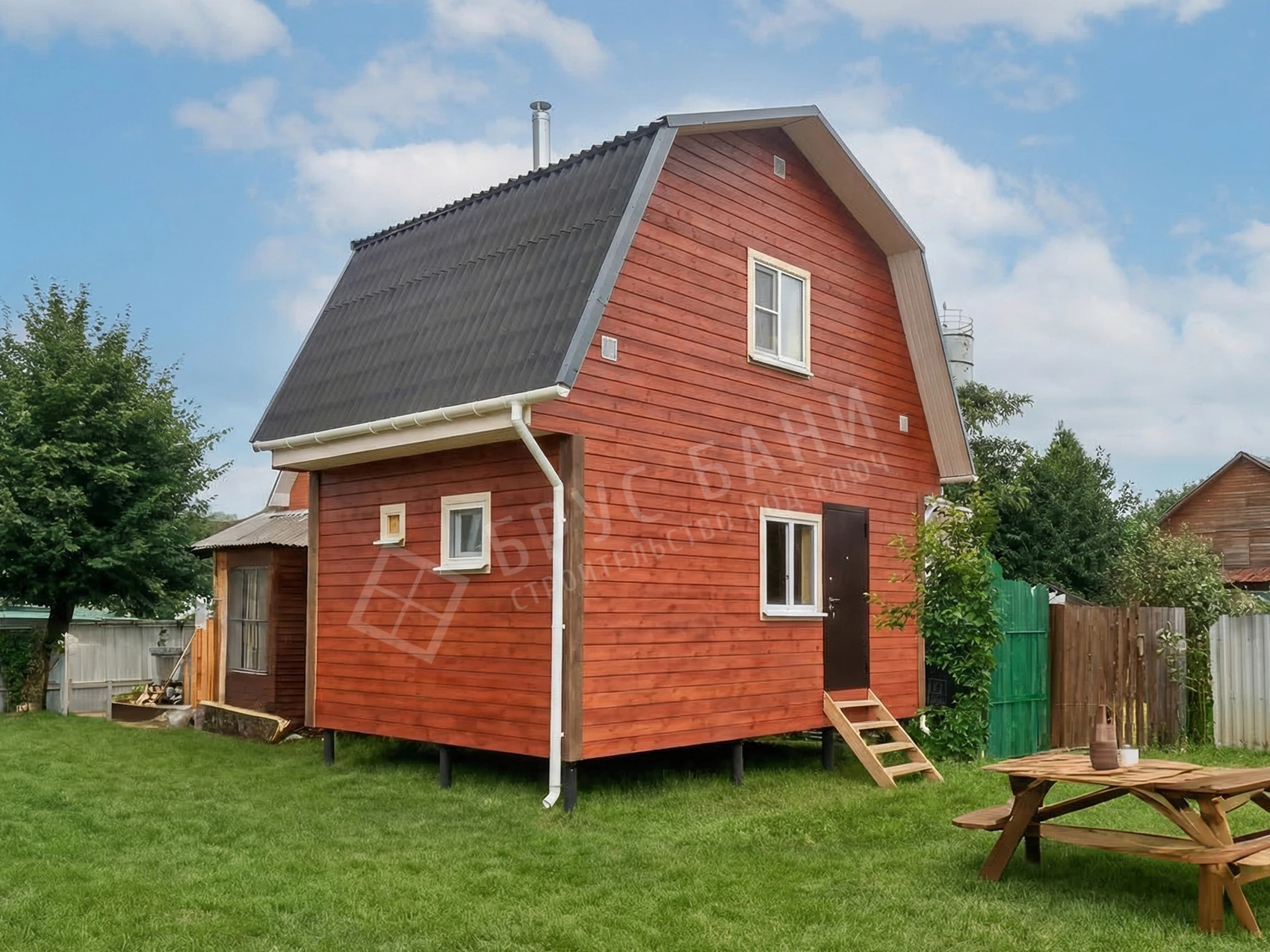 Каркасная баня 4х6