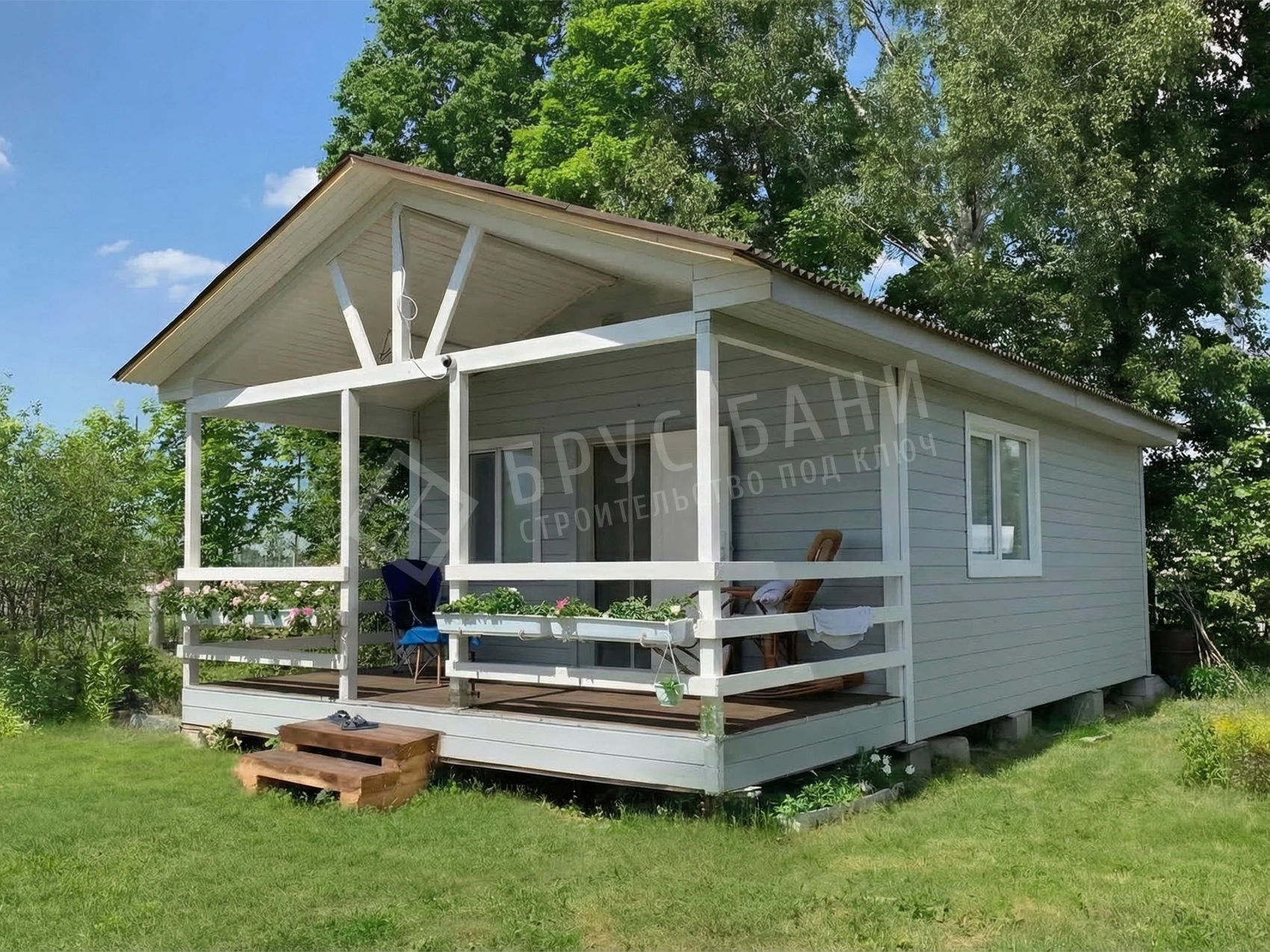 Каркасная баня 5х9,5