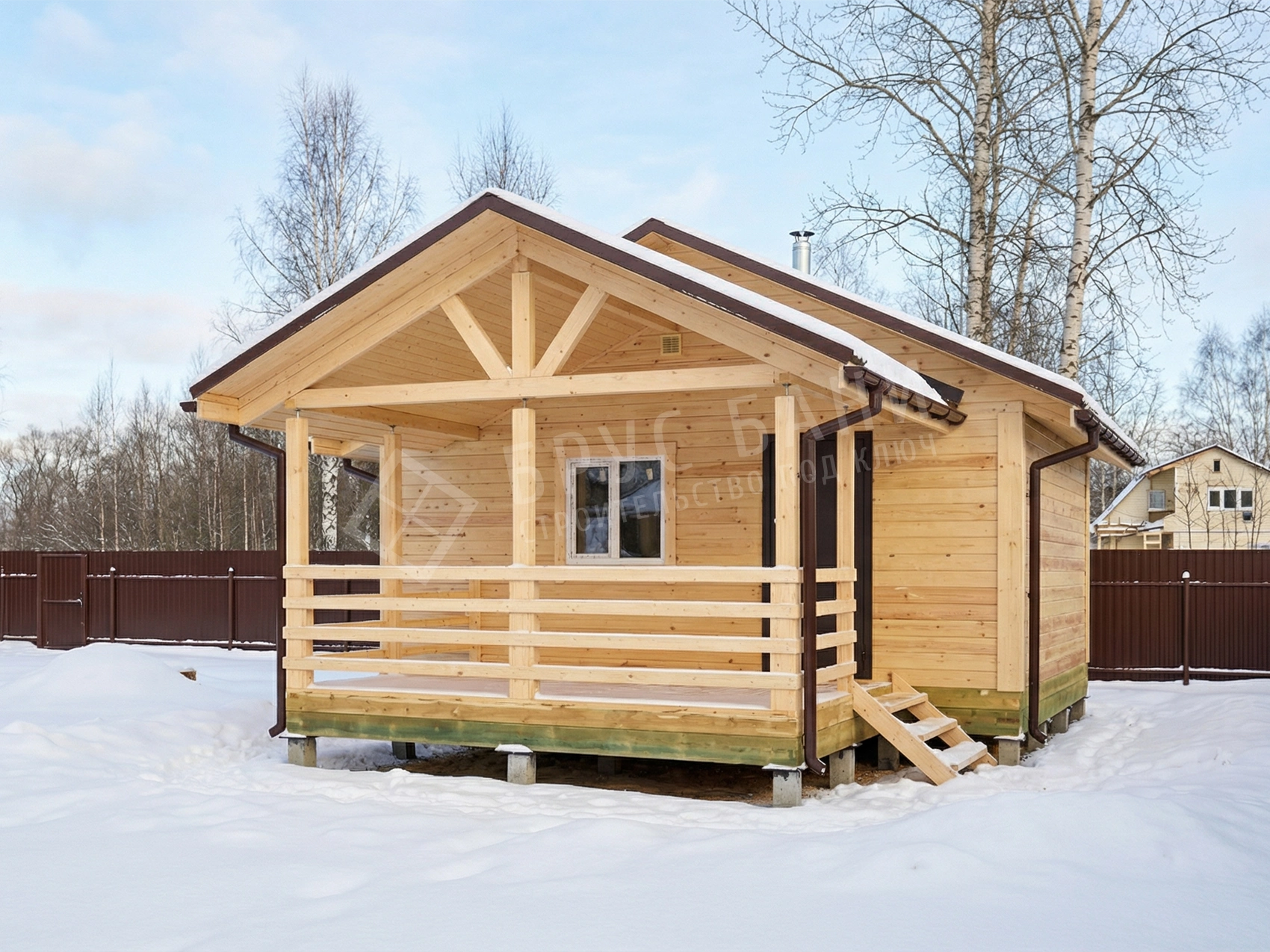 Баня из бруса 6х8