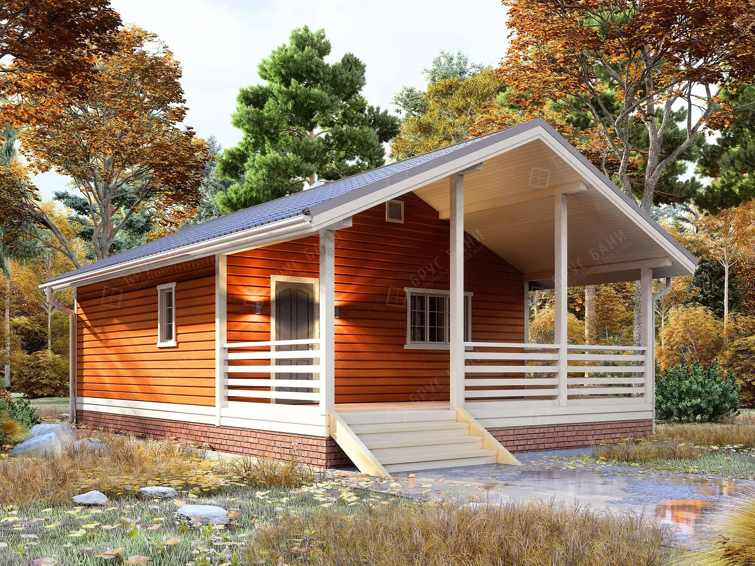 Баня из бруса 7x10 